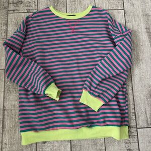 Striped Pink and Green Sweater